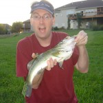 Landed a big bass Landed a big bass